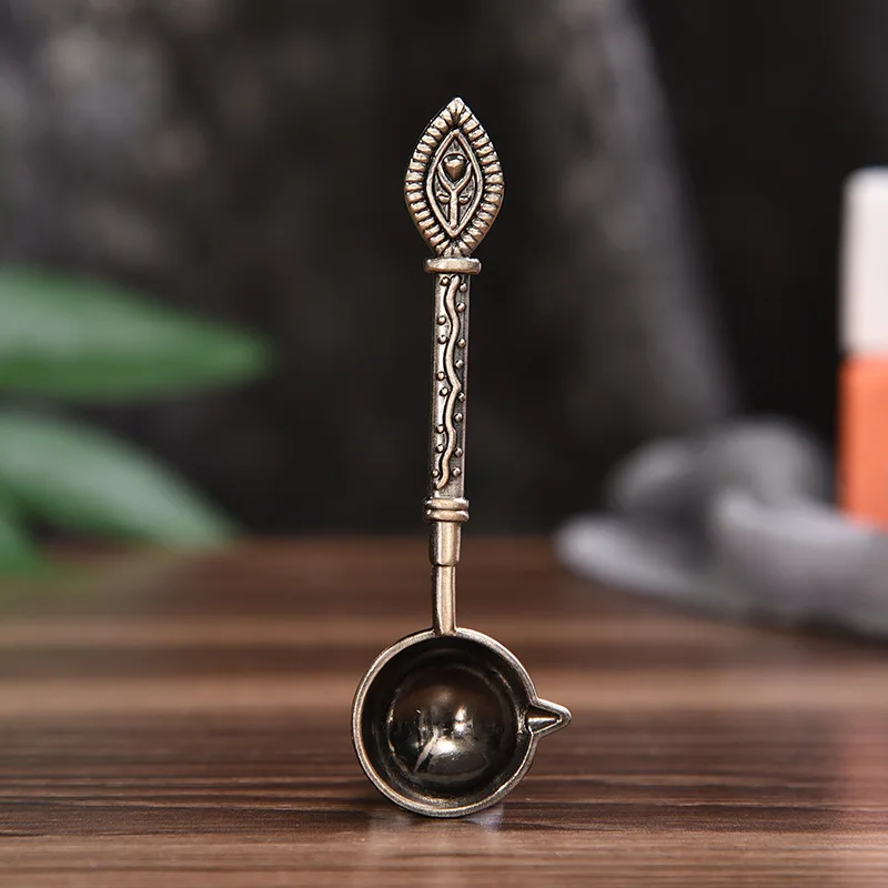 Bronze Spoon Vintage Craft Supplies Fire Paint Heating Decorative Tool Furnace Seal Wax Particle DIY Manual Scrapbooking SB009