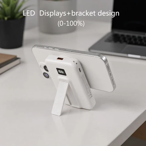 VOOC PD22.5W Powerbank Магнитный беспроводной дисплей 10000 мАч Внешняя батарея для Apple Watch Airpods Magsafe Power Bank Зарядное устройство