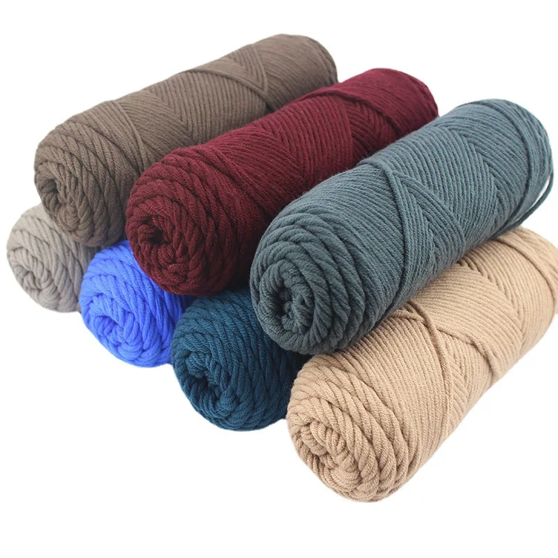 Eight-strand Acrylic Scarf Thread Milk Cotton Medium Thick Lover's Yarn Ball 76 Colors Knitted Hat Scarf Carpet Yarn Ball