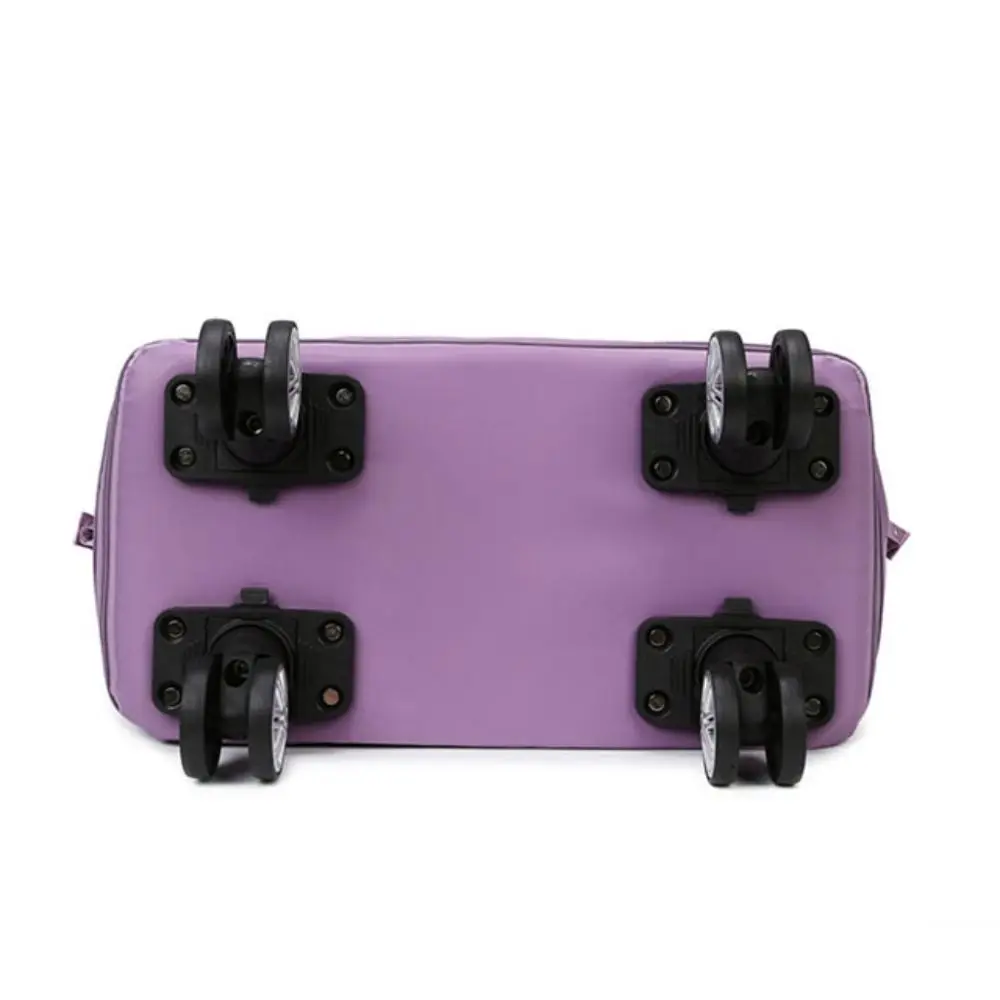 

Oxford Cloth Gym Bag with Wheels Dry-Wet Separation Portable Collapsible Travel Tote Bag Sport Large Capacity