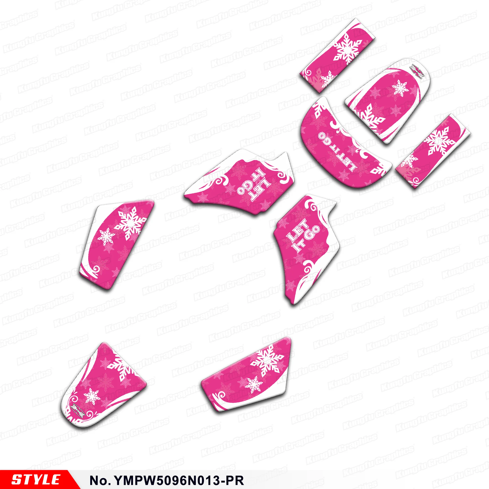 

JY RACING Graphics Sheet UV-resistant Vinyl for Yamaha PW50 PW 50 Piwi50 Piwi 50, Pink Accessories, YMPW5096N013-PR