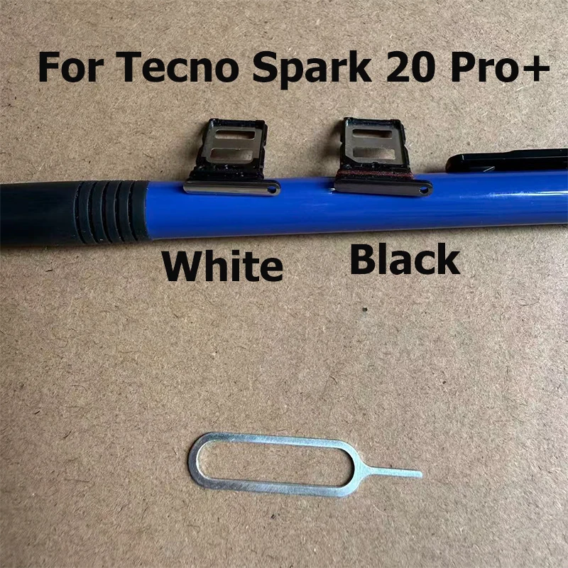 New For Tecno Spark 20 Pro+ Pro Plus Sim Card Tray Slot Holder Socket Adapter Connector Repair Parts Replacement KJ7