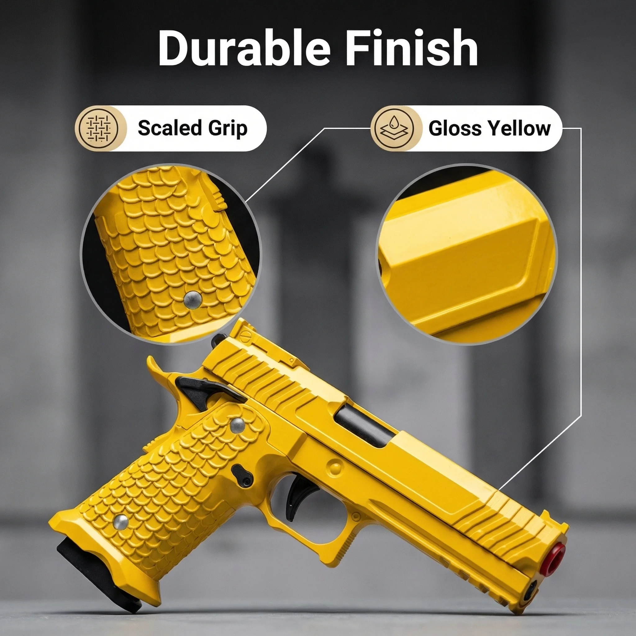 Toy Gun. 2011 Pistol. 1911 Continuous Throwing Empty Shell Hanging Pistol Launcher Toy Gun