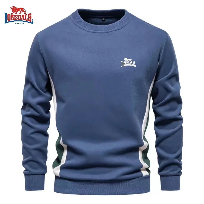

LONSDALE New Spring and Autumn High Quality Long Sleeve Round Neck T-shirt for Men, Fashion, Leisure, Sports, Versatile Top