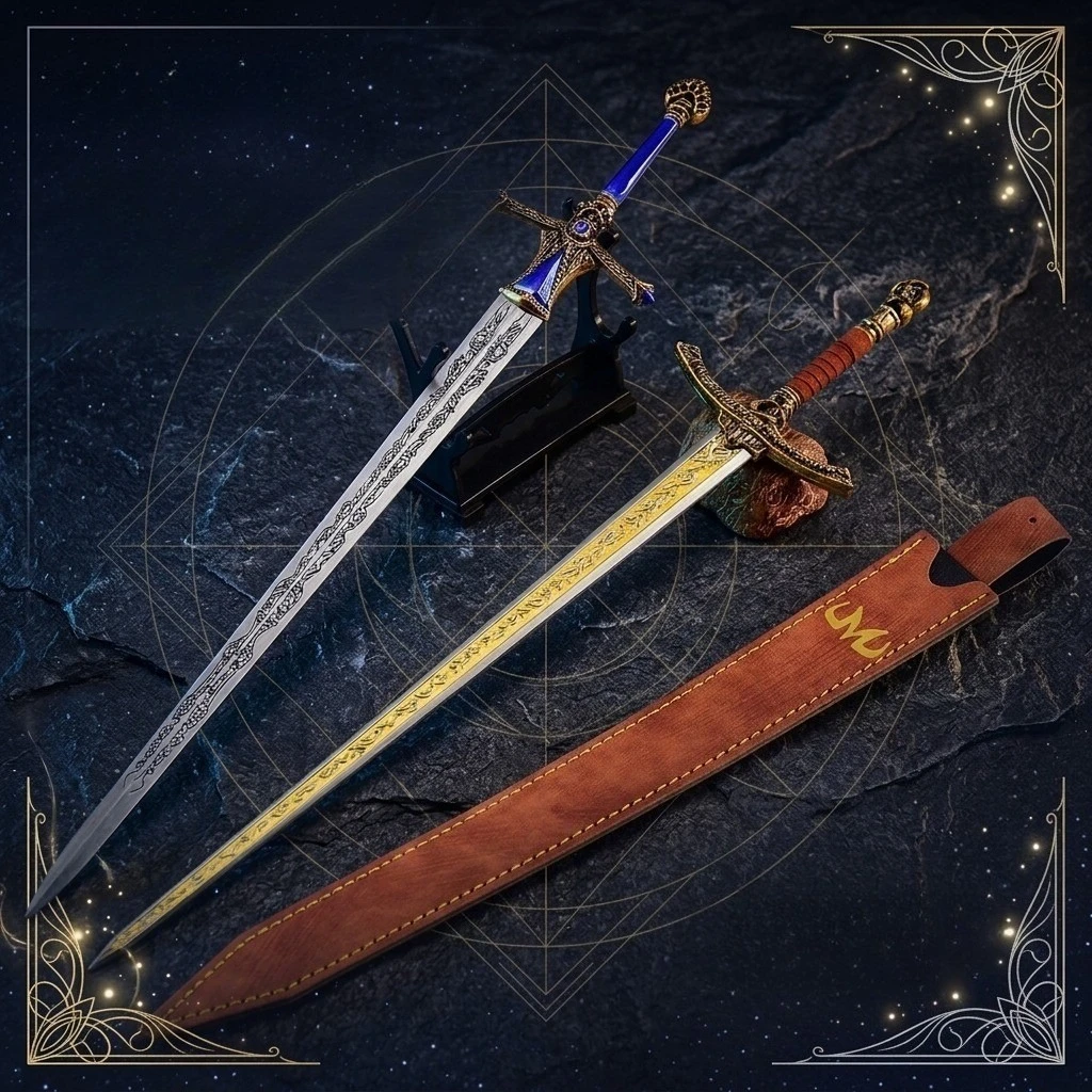 Game Eldenn Peripherals 30cm Rellana's Twin Blades 3D Carving Metal Craft Model with Sheath Collectible Desk Ornamnets Toy Knife - view 5