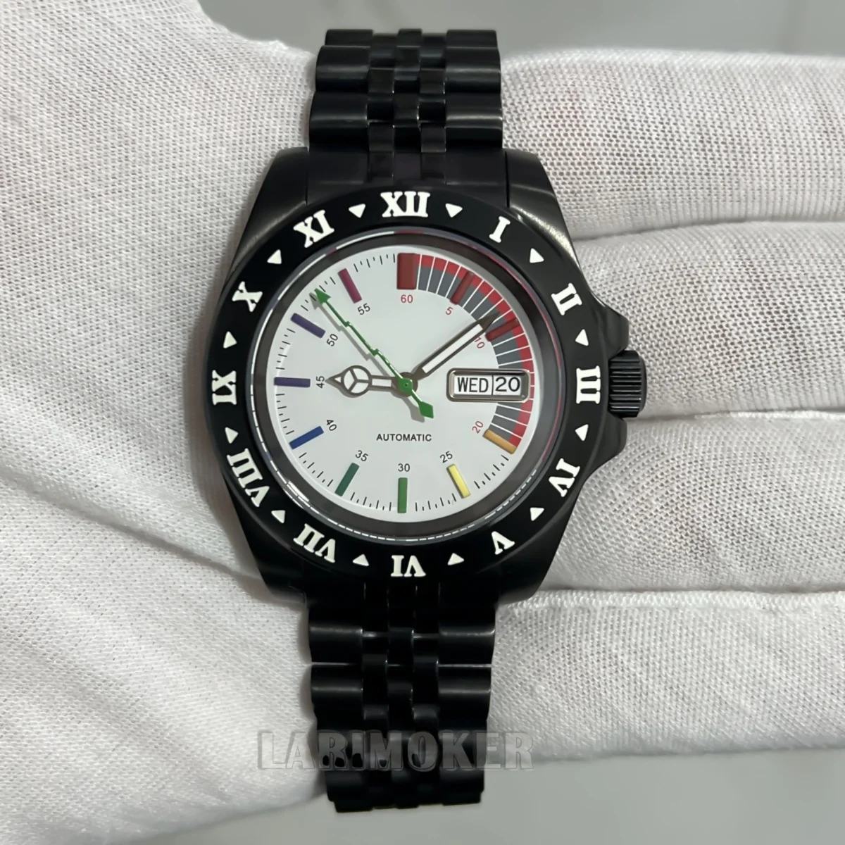 40 мм NH36 автоматические механические часы корпус из нержавеющей стали сапфировое стекло зеленые светящиеся повседневные и модные мужские наручные часы