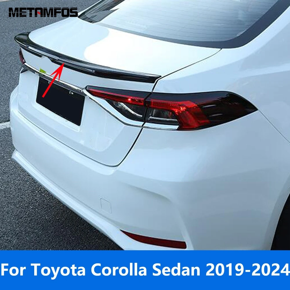For Toyota Corolla Sedan 2019 2020 2021 2022 2023 2024 Carbon Fiber Rear Roof Trunk Spoiler Tail Wing Lip Trim Car Accessories