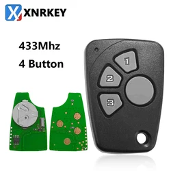 XNRKEY 4 Button Remote Key 433Mhz for Chevrolet Speed Park Car Key with Logo