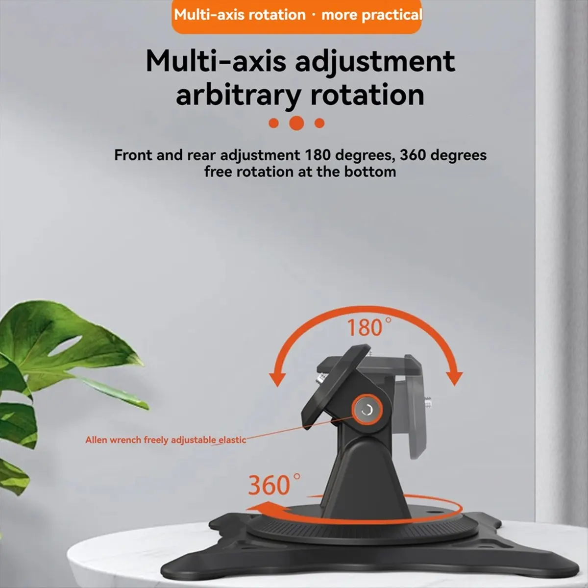 A71Z Multi Functional Projector Gimbal Desktop Bracket Lifting Bracket Wall Mounted Bracket 360 Degree Rotating Bracket Black