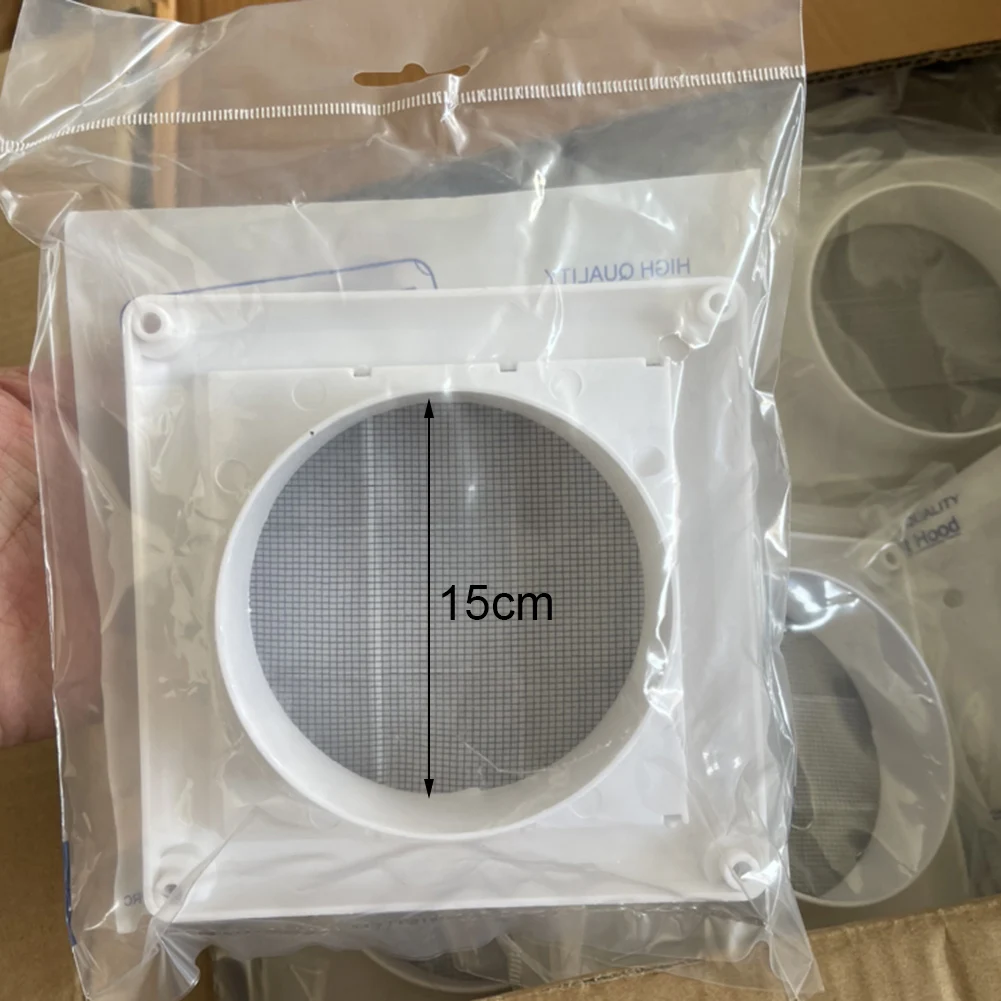 6inch Air Ventilation Grill Outlet Cover Ducting Ceiling Wall Hole Square Air Vent Grille Plastic Louver Air Outlet for Fresh