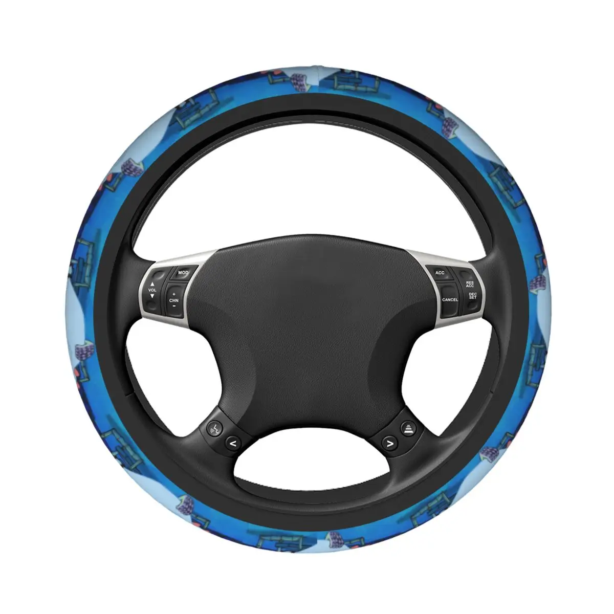 37-38 Car Steering Wheel Cover SpongeBobed Soft Braid On The Steering Wheel Cover Car-styling Suitable Steering-Wheel