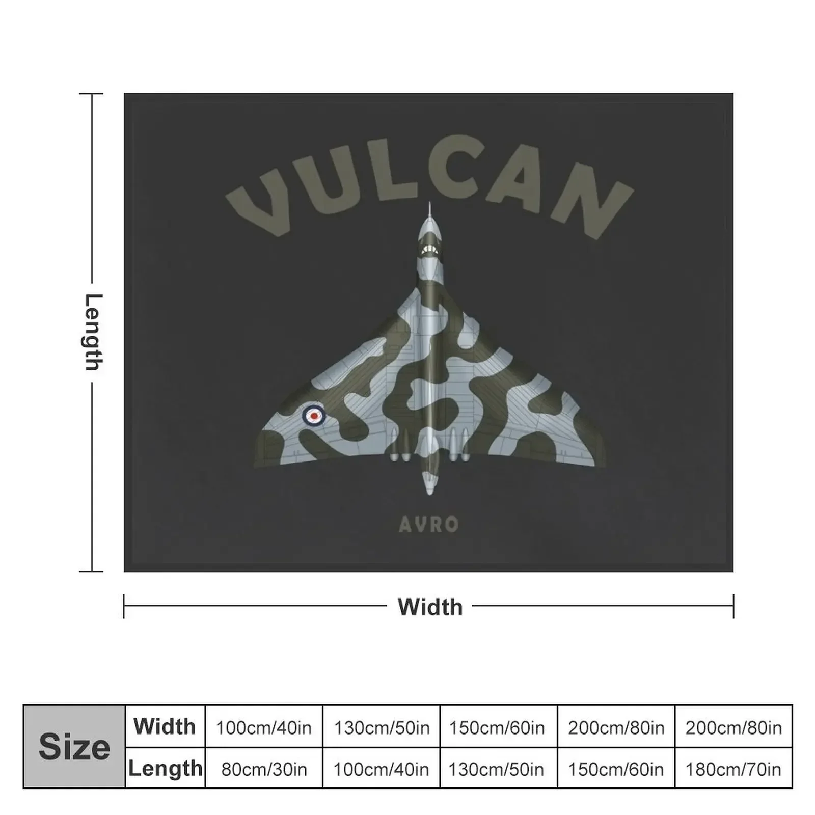 The Vulcan Bomber Blueprint Throw Blanket Picnic wednesday Blankets