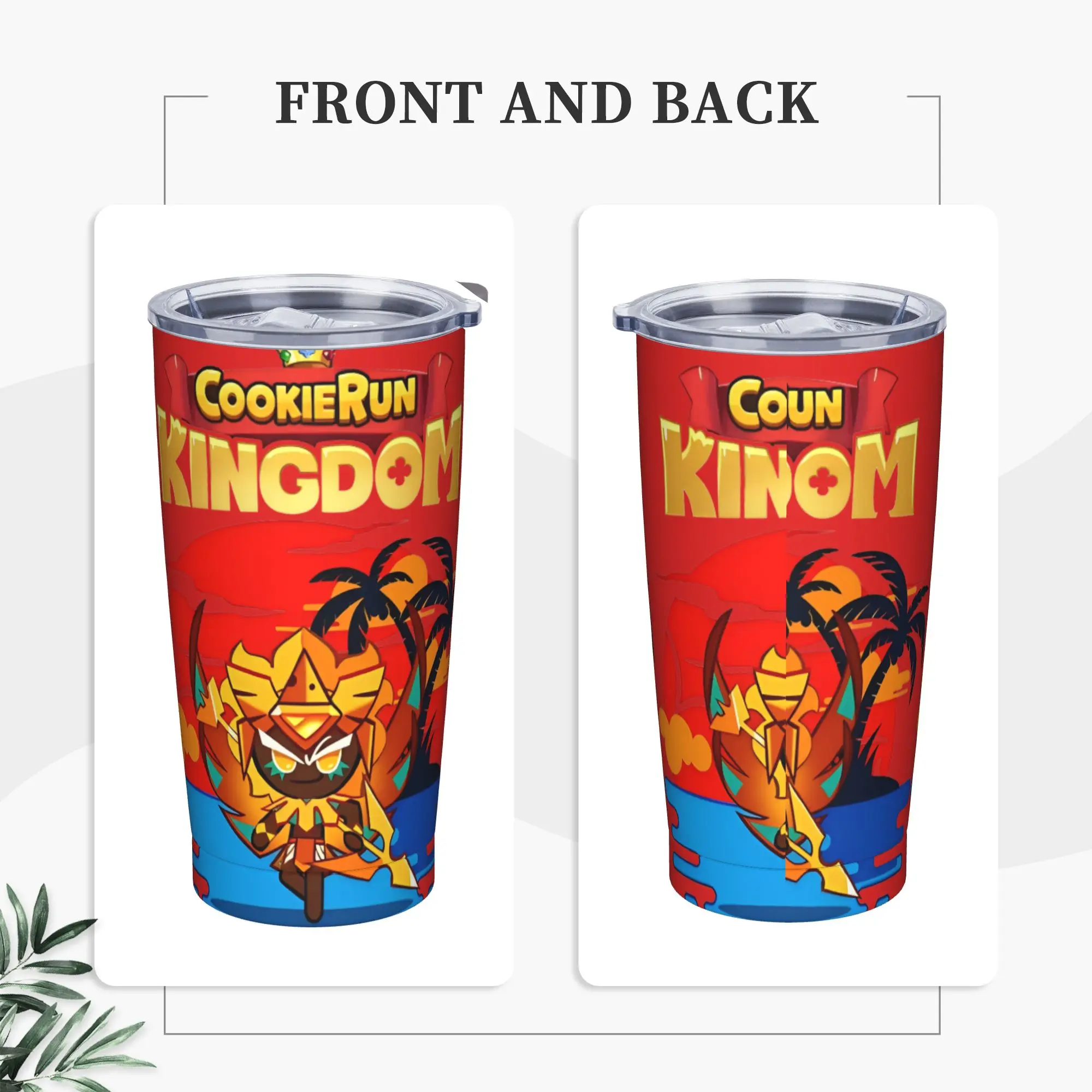 Summer Cookie golden cheese Insulated Tumbler with Lid Cookie Run Kingdom Vacuum Coffee Mugs Outdoor Travel Car Bottle Cups 20oz