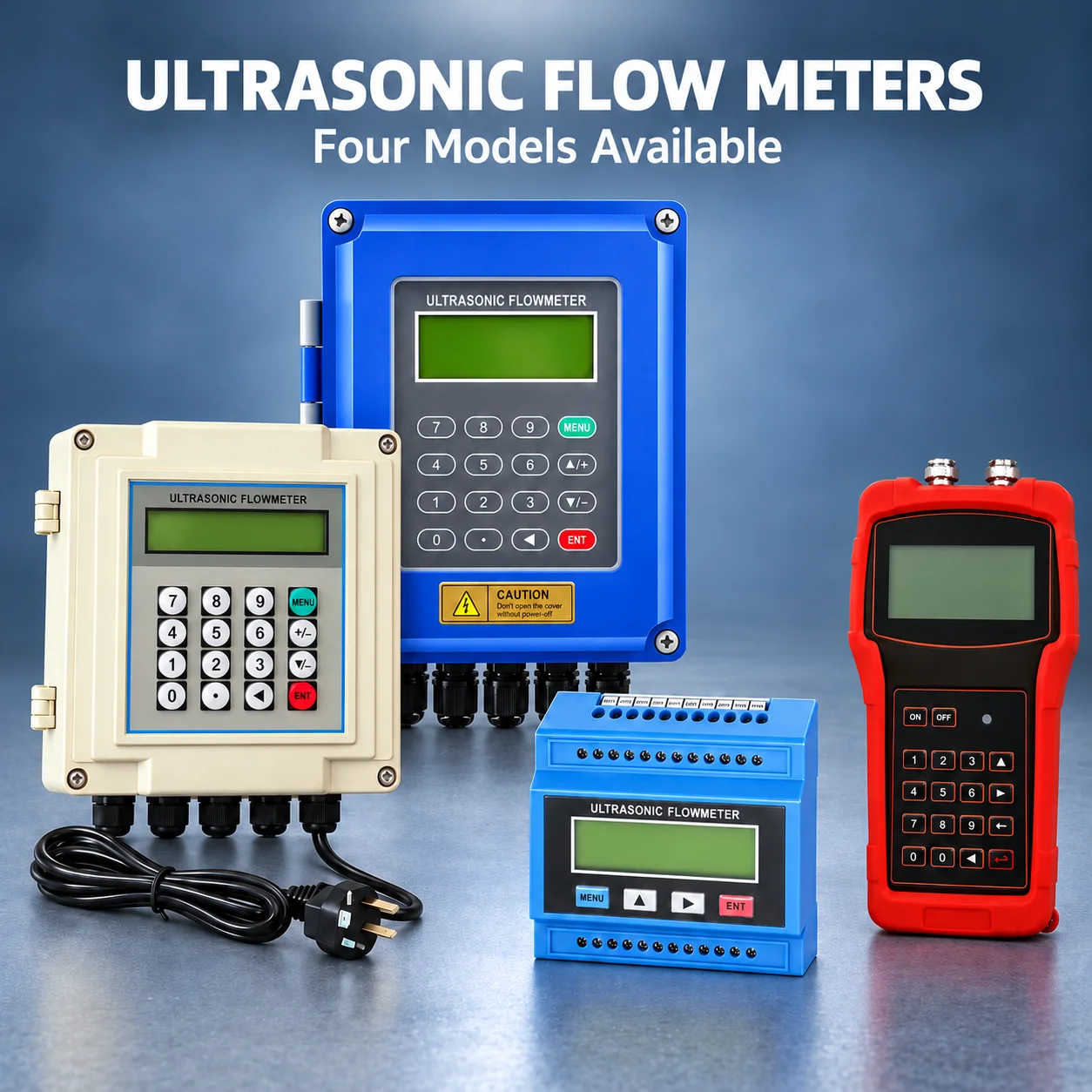 Ultrasonic Flow Meter with Clamp-On Sensors DN15-DN6000 -40 to 160°C for Water and Liquid Flow Measurement
