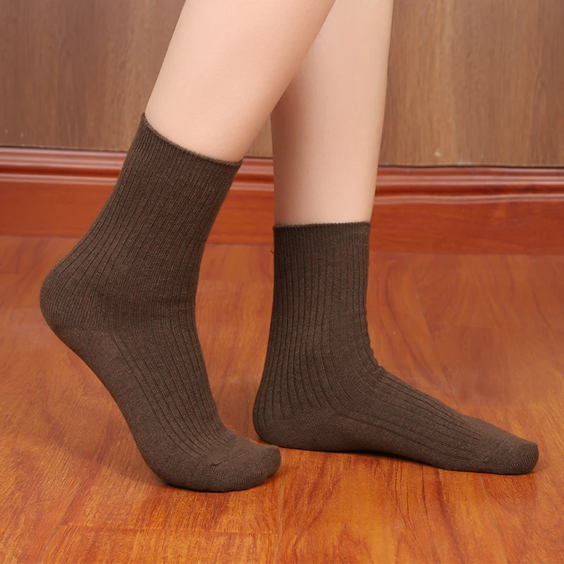 Children's wool socks for autumn winter wool for boys and girls mid length socks students sports socks suitable ages 6-10