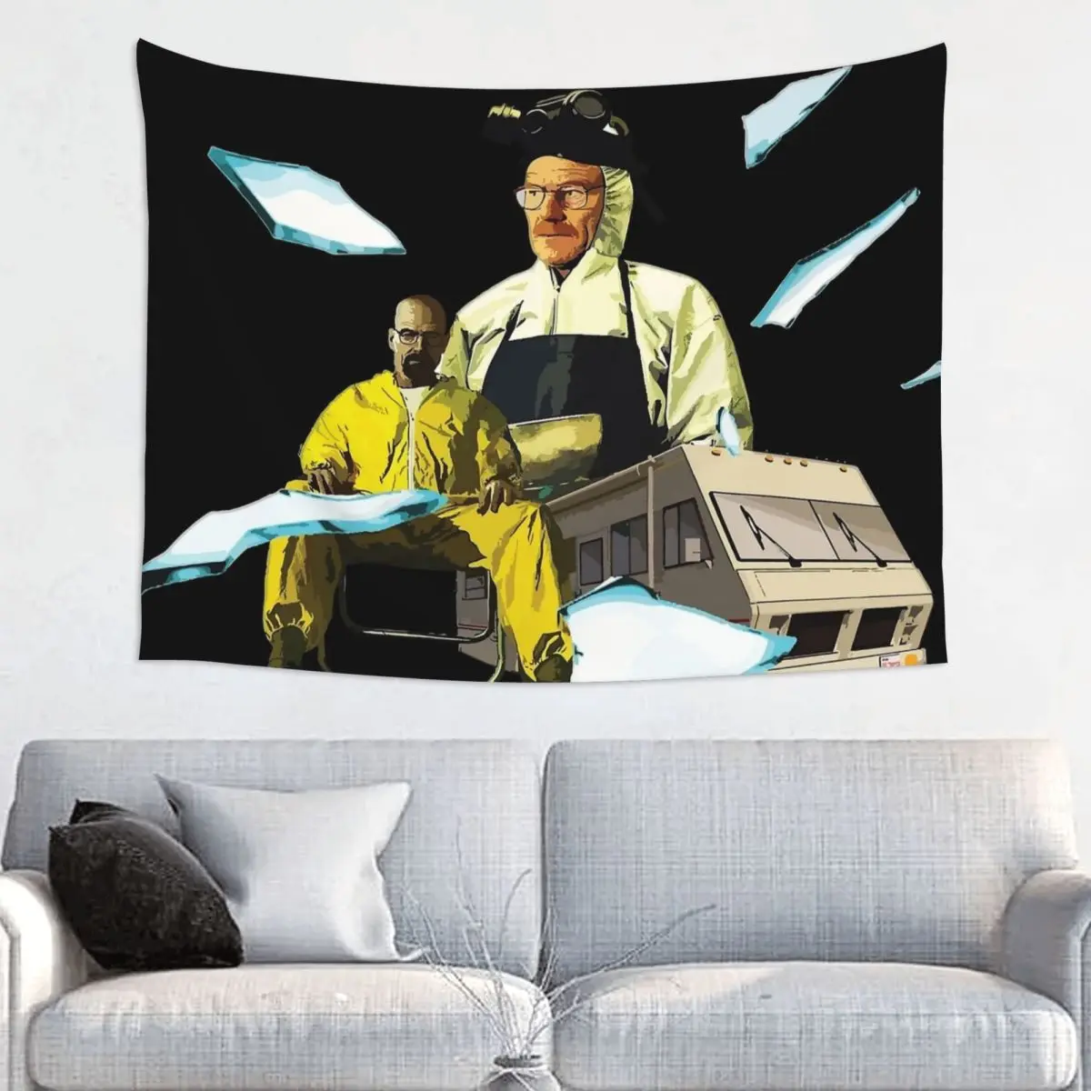Walter White Tapestry Hippie Polyester Wall Hanging Breaking Bad Home Decor Table Cover Witchcraft Wall Tapestry