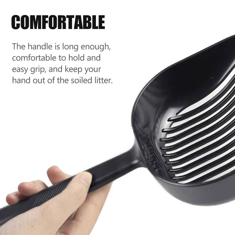 

2Pcs Cat Litter Shovels Lightweight Plastic Long Handle Portable Filtered Scoop Kitten Litter Cleanup Pet Poop Shovel
