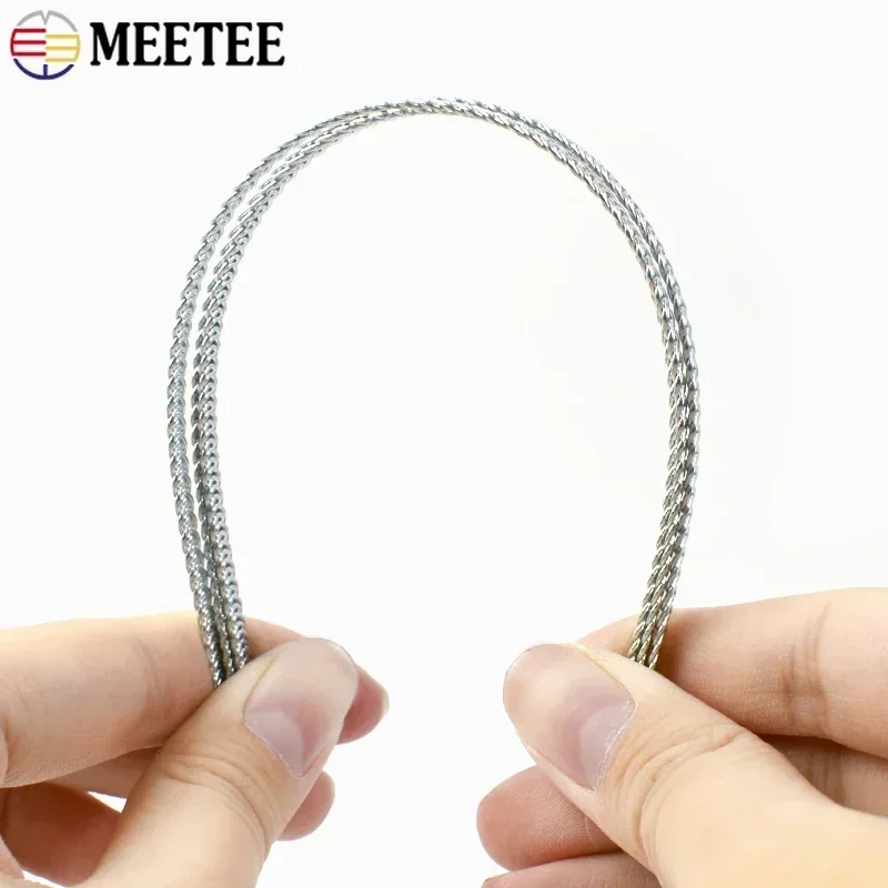 20/50Pcs Meetee 5mm Metal Shapewear Steel Ribbon Spring Fish Bone Making Wedding Dress Corset Side Support Tape DIY Accessories