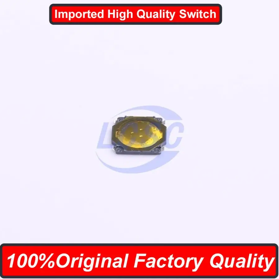 50pieces Original Factory Japan Switch SKRWADE030 Square Low-Profile Type SMD 3.7x3.7mm SPST Flush Round Button J-Bend 2.35N