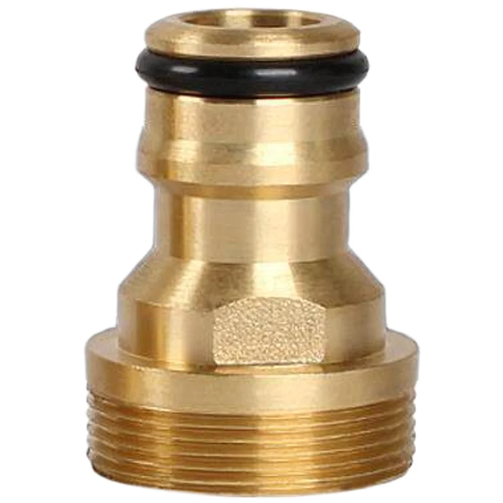 Copper Faucet Adapter with Quick Connect for Water Hose Washing Machine Pipe 24mm x 22mm Dual Thread Brass Fitting