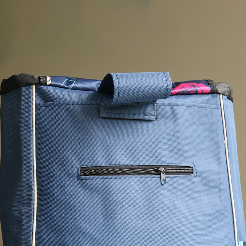600D Oxford Replacement Bag for Shopping Cart - Fits Metal Frame, Includes Base Plate, Durable & Waterproof