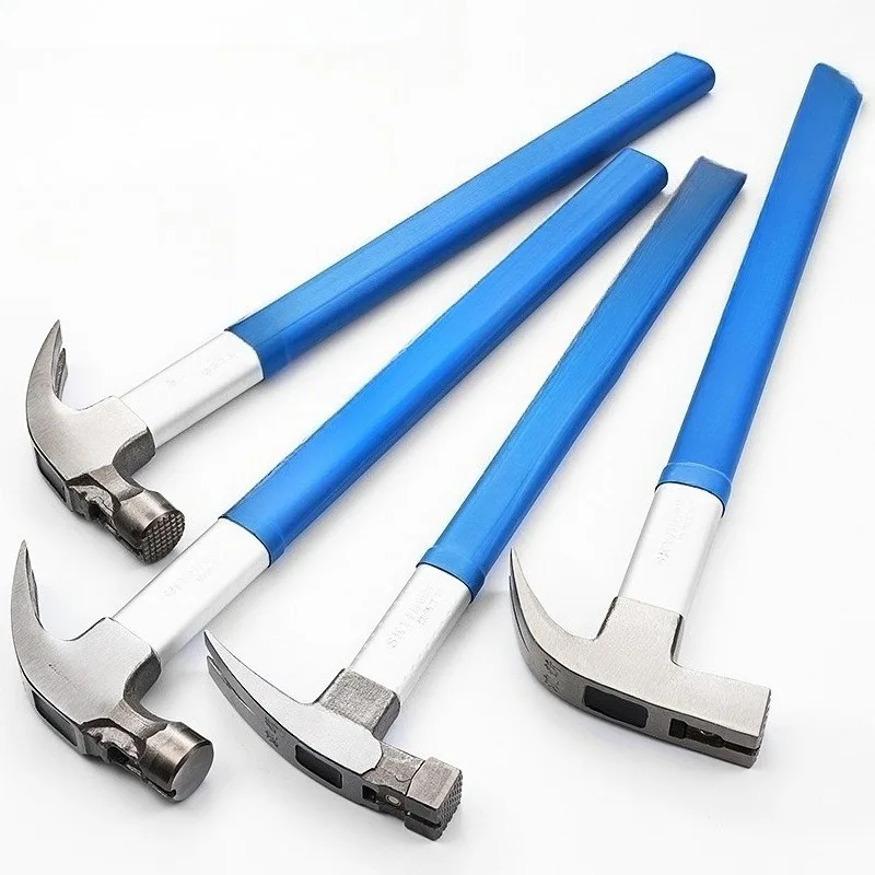 

Молоток-гвоздодер для столярных работ, с рукояткой из стекловолокна, кованая стальная головка, магнитный многофункциональный инструмент для плотницких работ