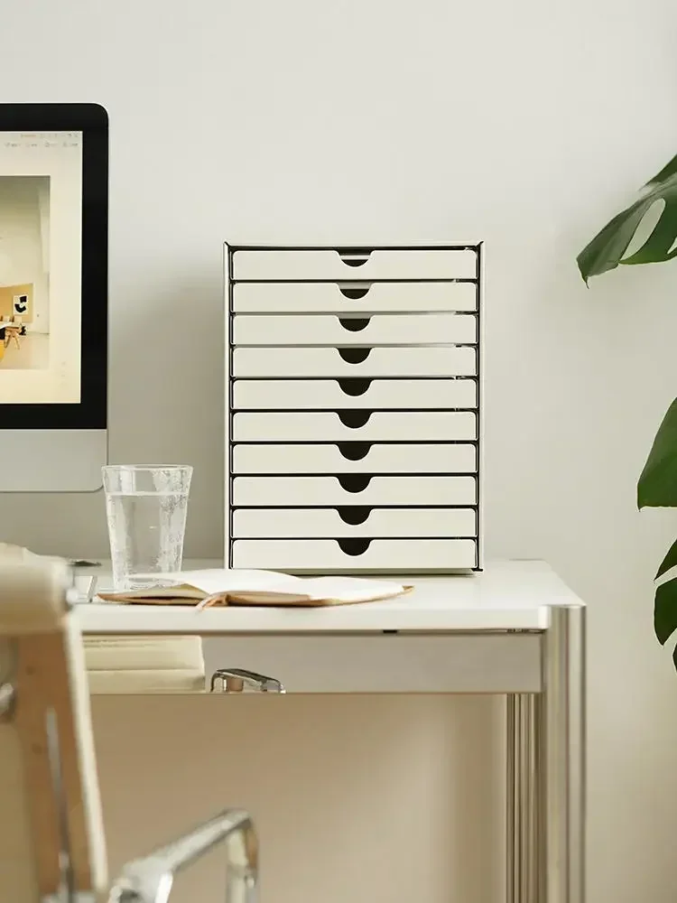 -For Modern, Minimalist, Light Luxury，Multi-layer metal mini drawer cabinet desktop file storage cabinet shelving&