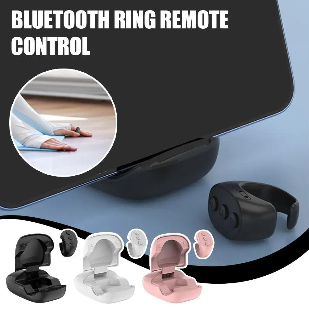 New Bluetooth Remote Control Phone Holder 2-in-1 Wireless Control For Reading E-books Page Turning Remote Control T8p8