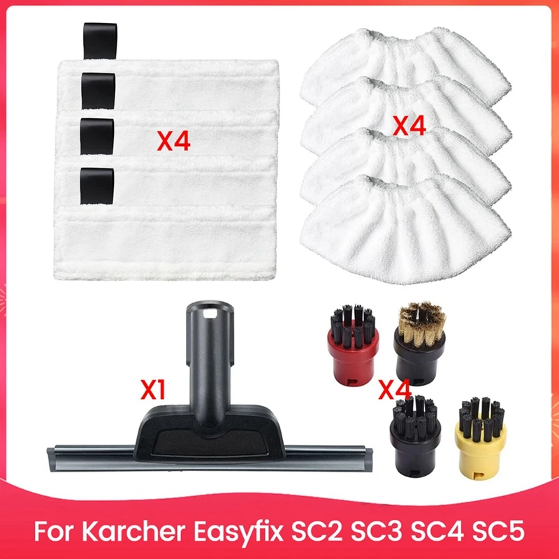 WISH Microfiber Cleaning Mop Pads Accessories Kit For Karcher Easyfix SC2 SC3 SC4 SC5 Steam Cleaner Replacement Parts