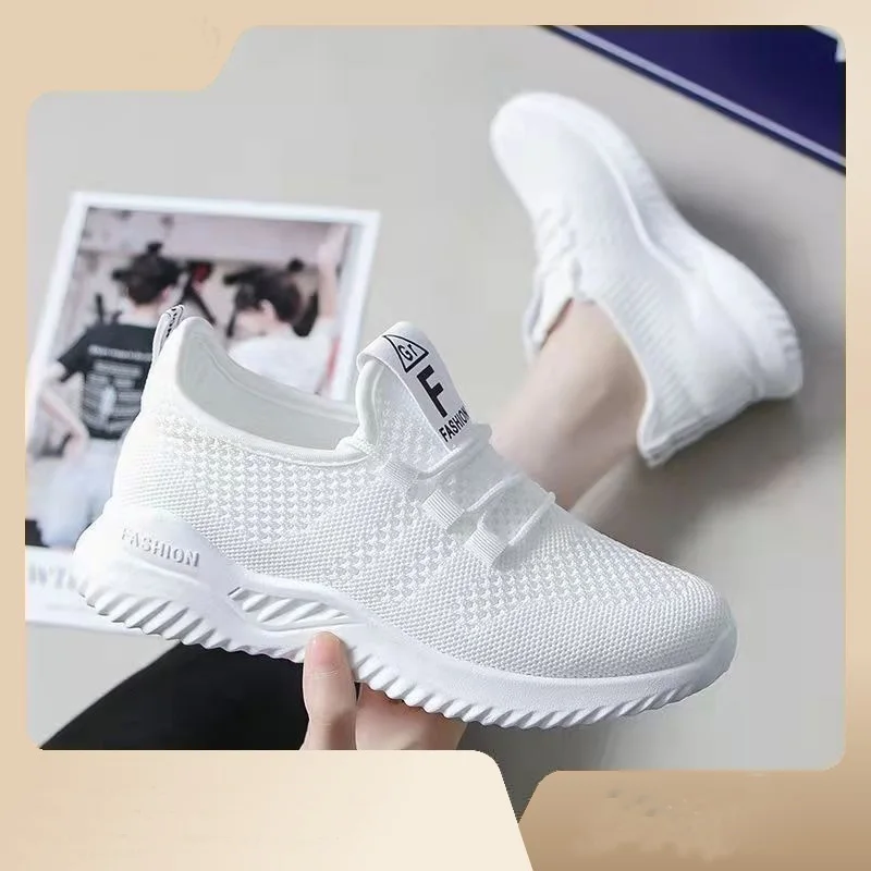 

Women Mesh Platform White Shoes Women Shallow Casual Shoes Zapatillas De Deporte Women Shoes New Breathable Lace Up Sneakers