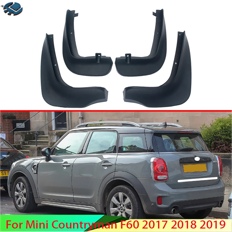 For Mini Countryman F60 2017 2018 2019 4PCS Mud Flaps Splash Guards Fender Mudguard Kit Mud Flap Splash Guards Mudguard