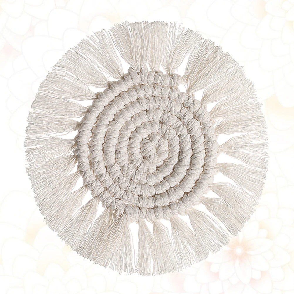 

Cotton Rope Woven Tea Coasters Dinner Mats Weaved Tableware Plate Pad Dish Heat Insulation Placemat Bowl Home Decor Gifts