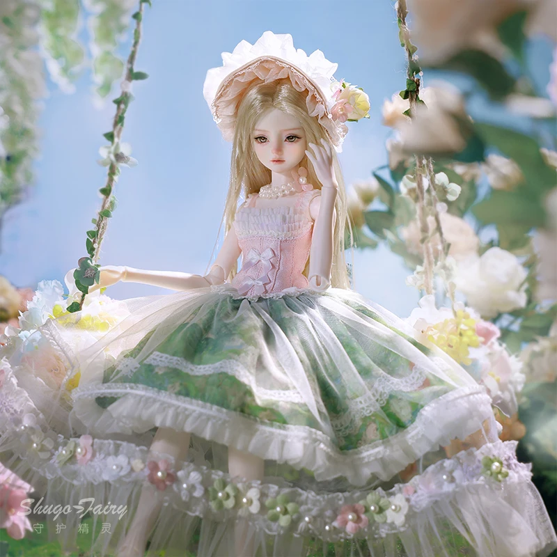 ตุ๊กตา BJD เบลินดา บี 1/4 ชุดเต็ม - ภาพวาดสีน้ำมันสไตล์อิมเพรสชันนิสต์ โมเนต์ เด็กหญิงในสไตล์ชนบท ของสะสมจากชูกาเฟียร์