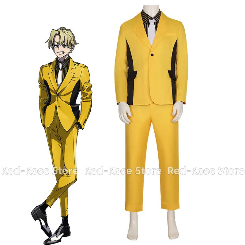 High Card Finn Oldman Cosplay Costume Animation Characters Yellow Uniform Suits Halloween Party Anime Costumes