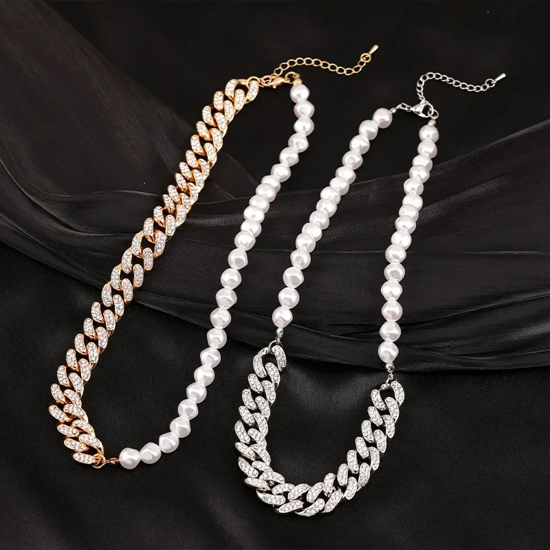 

All-diamond necklaces, women's short collarbone chains, autumn and winter sweater chains, elegant and versatile