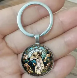 Greyhound pendant keychain. Gift for dog lovers, souvenir accessories