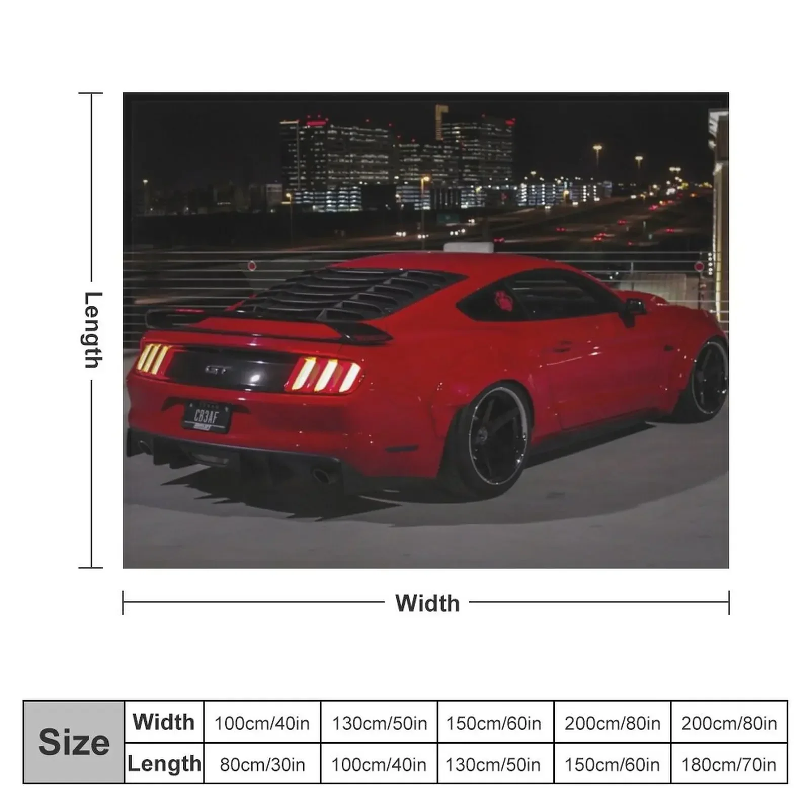 Mustang GT Widebody Throw Blanket Luxury Brand Decoratives Blankets