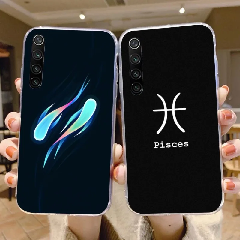 Pisces Astrology Smart Phone Case for Xiaomi 13 Lite 12 11T 10 9 Redmi Note 11 10 10S Pro 9 9A 8 Clear Phone Cover Funda