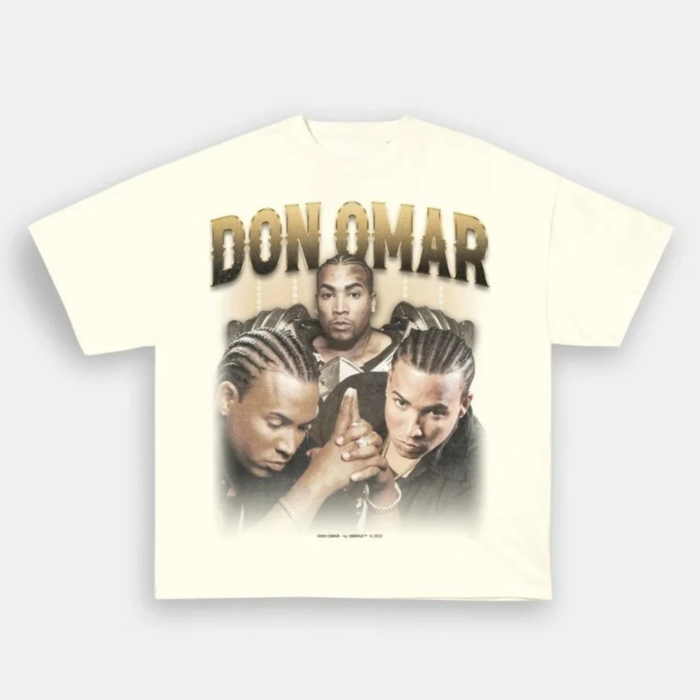 Don Omar Vintage Graphic T-Shirt Reggaeton Legend Retro Print Tee Men Women Casual Summer Short Sleeve Hip Hop Latin MusicFanTop