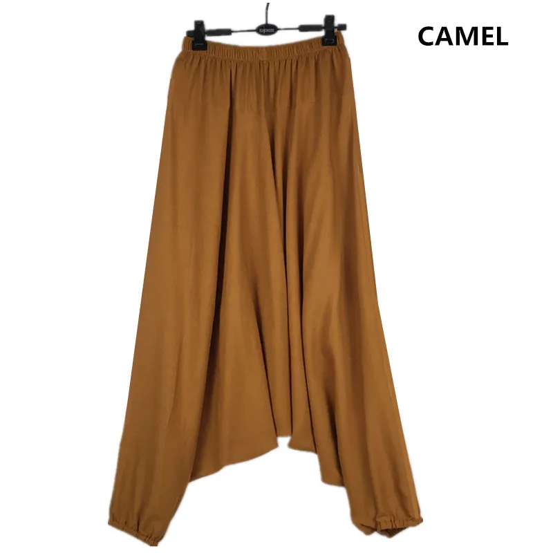 2025 Lente Vrouwen Casual Losse Harembroek Effen Elastische Taille Zomer Wijde Pijpen Broek Plus size Katoen linnen Broek 4XL 5XL