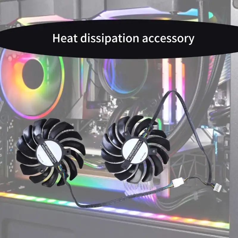 

2pcs pld09210b12hh 85mm 4pin видеокарта для видеокарты для видеокарты GTX1660S 193a