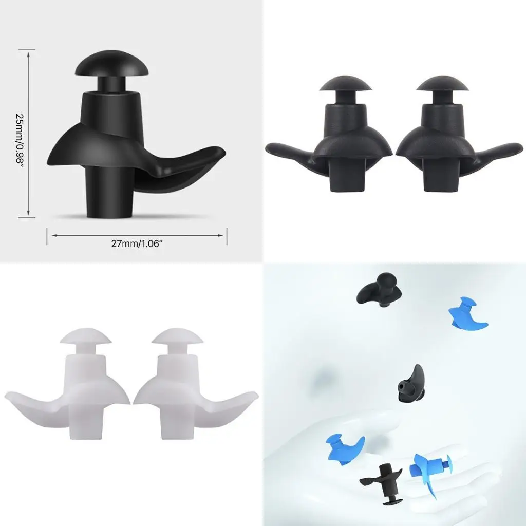 

Y1UC Comfortable Silicone Swimming Earplugs Reusable Swimming Ear Plugs Waterproof Silicone Ear Plugs for Swimming Ear Plugs