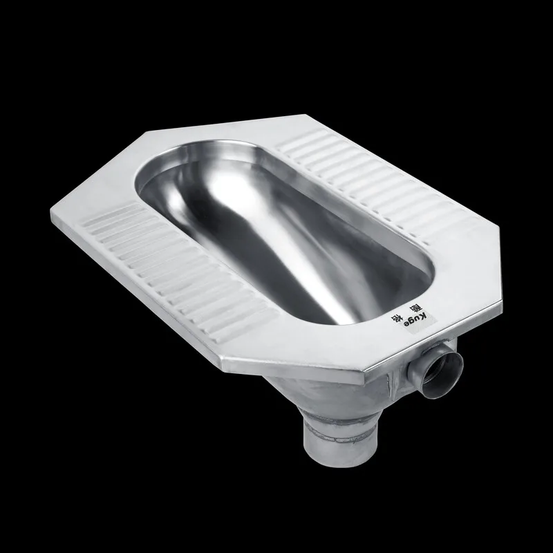 Concave-convex anti-slip stainless steel squat toilet