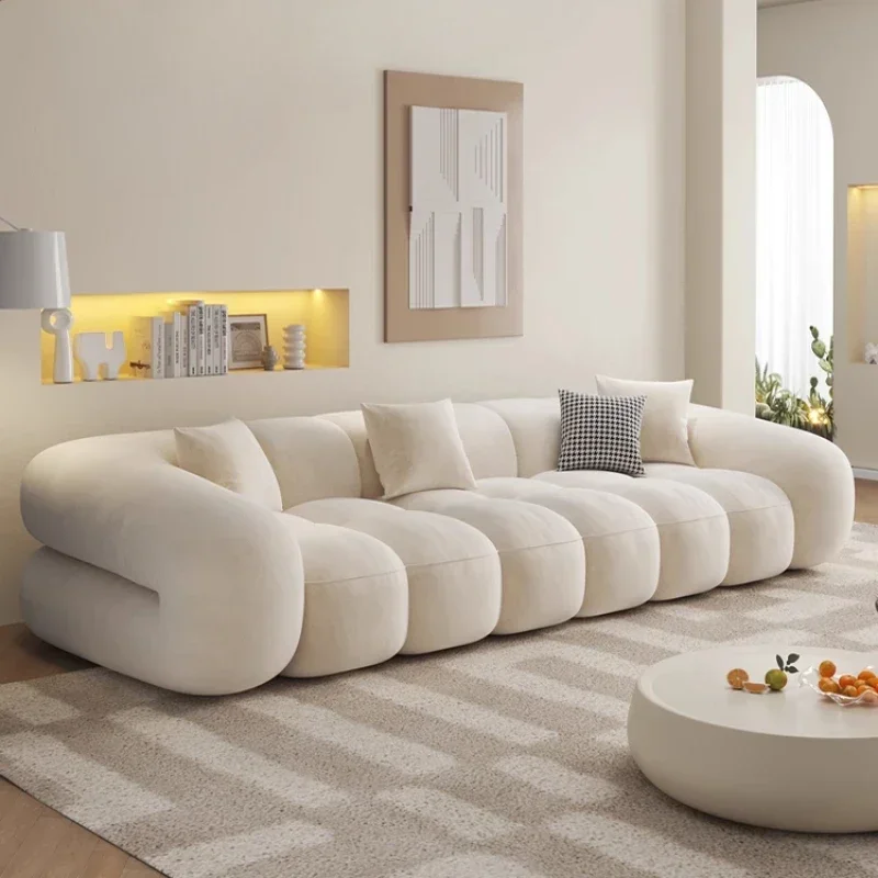

Nordic Designer Living Room Sofas White Modern Style Floor Cloud Sofa Loveseat Lazy Divano Da Soggiorno Couches Furniture