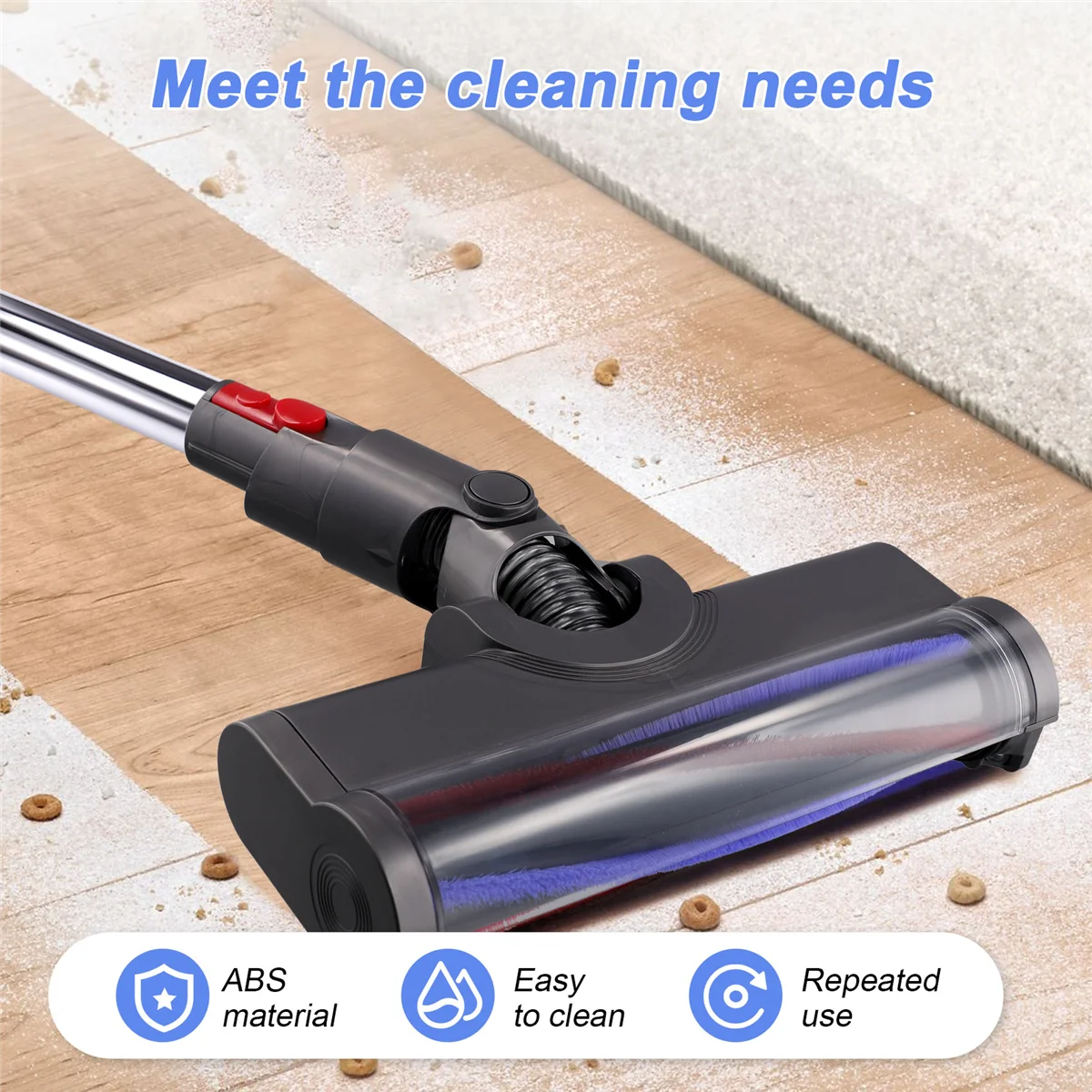 A01M Przystawki próżniowe Elektryczna głowica szczotki podłogowej do odkurzaczy bezprzewodowych Dyson V10 Slim/V12 Slim Głowica szczotki turbiny podłogowej