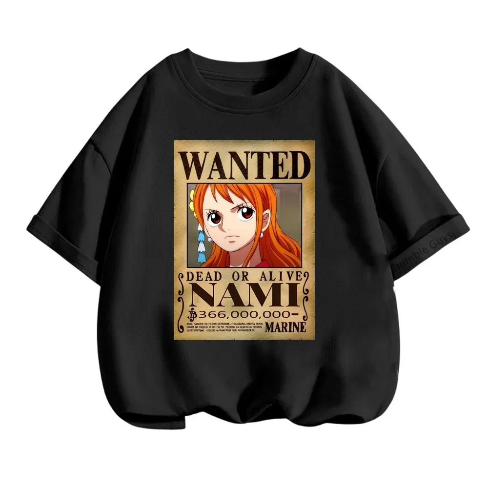 Fashion Boys Clothes Girls Cartoon Tops Anime One Pieces Tshirt Kids Nami T-Shirt Children Tees Summer Teen Clothes