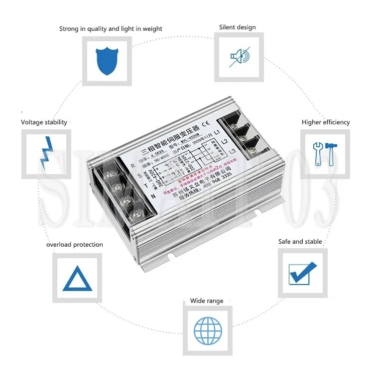 Servo isolation transformer three-phase intelligent electronic 380V to 220V motor power supply 1KW 2KW 3KW 4KW 7.5KW