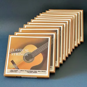 Classic guitar strings - Basices with nucleus of nylon - Copper league bathed to rolled silver - normal voltage / set of 6 strings (028-043) 10 Main Sales Nylon guitar rope - №7