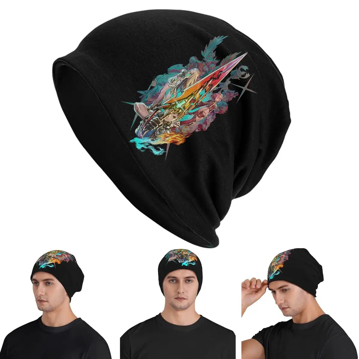 

Xenoblade Chronicles 2 - Team Skullies Beanies Hats Warm Autumn Winter Outdoor Cap Knitted Bonnet Caps for Men Women Adult