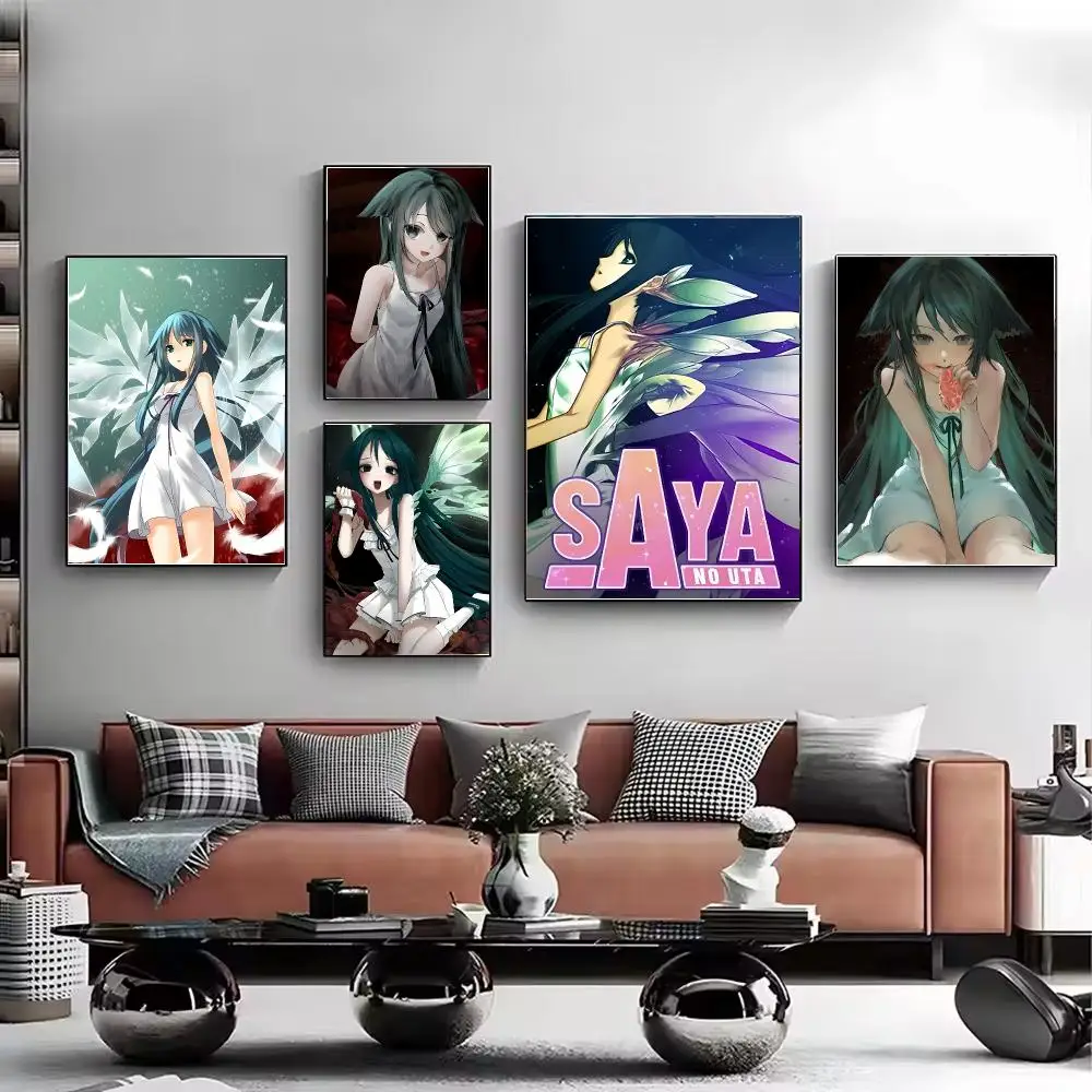 Anime S-Saya no Uta Poster Stylish Wall Art Print for Living Room Bedroom Study Office Café Home Decor Modern Gift